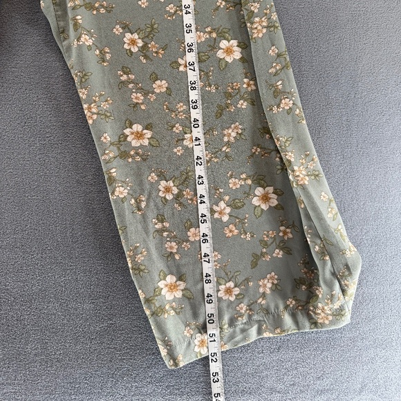 Inspired Hearts Jumpsuit Women's Large Green Floral Off the Shoulder Coquette - Picture 8 of 12